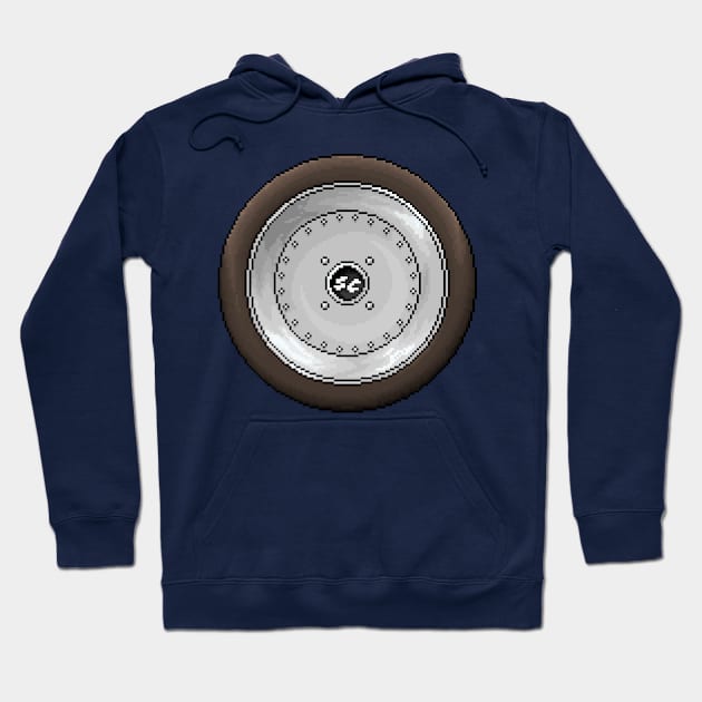 JDM Wheel Pixelart Hoodie by retsbor10@comcast.net